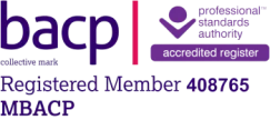 The official logo of the British Association for Counselling and Psychotherapy (BACP), showcasing Paula’s professional accreditation.